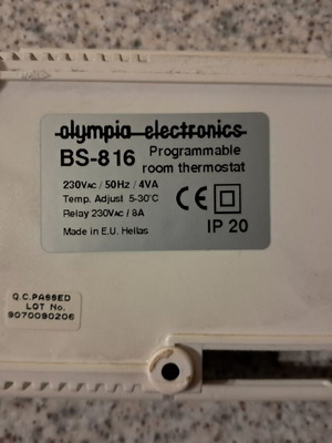 Olympia BS-816 radiator thermostat used