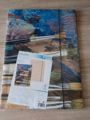 Set of 2 A3 Folders with Elastic Band new