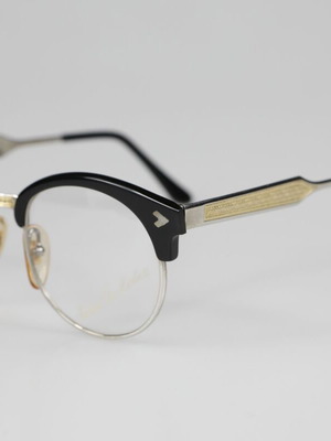 Robert La Roche Vintage 70s Eyeglasses New Black Silver