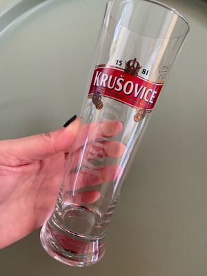 Krusovice collectible beer glasses like new, set of 6