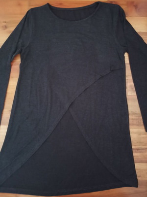 Asymmetric brown blouse one size like new