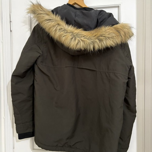 Bershka parka jacket used, size XL, green