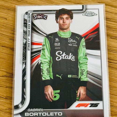 Gabriel Bortoleto Base Rookie Portrait like new - Topps Chrome F1 2025