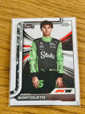 Gabriel Bortoleto Base Rookie Portrait like new - Topps Chrome F1 2025