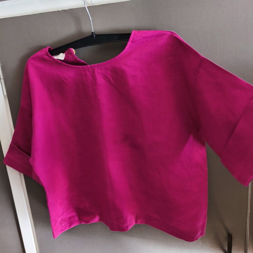 Regalinas women's blouse with batwing sleeve new, lilac, one size