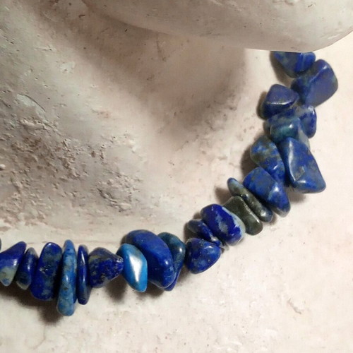 Lapis Lazuli Semi-Precious Stone Necklace 45 cm made to order