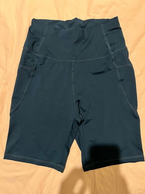 Cycling shorts Small dark blue/teal like new with pocket Shein