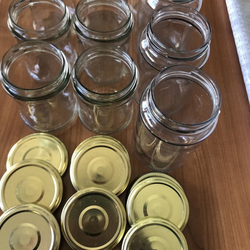 Glass jars set of 10, 4 x 370 ml and 6 x 180 ml