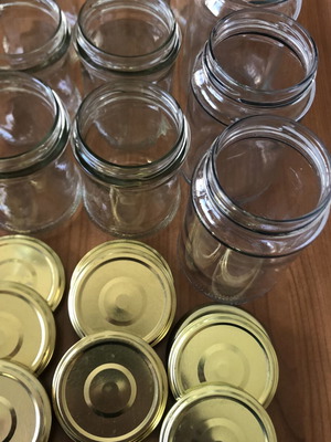 Glass jars set of 10, 4 x 370 ml and 6 x 180 ml