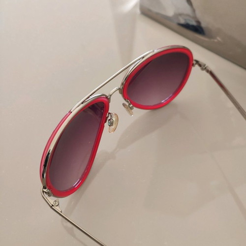 Fossil aviator sunglasses red frame used