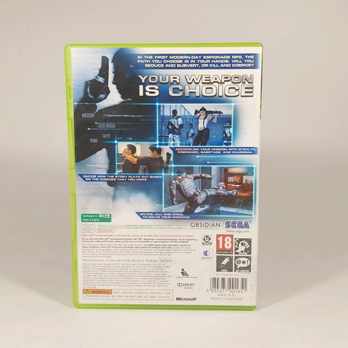 Alpha Protocol The Espionage RPG complete for XBOX 360 like new