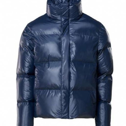Rains Boxy Puffer Jacket new, women's size S-M, shiny blue