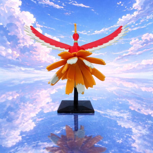 Pokemon Ho-Oh figure with base new, 3D printed with durable PLA+