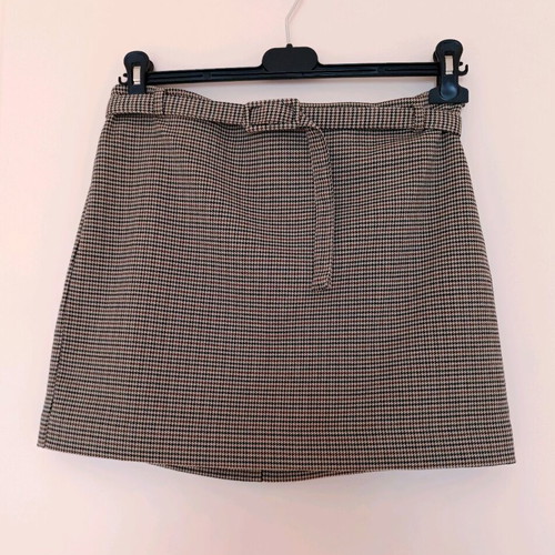 Mango skirt S-M like new, beige and brown with belt