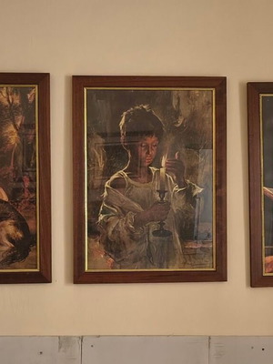 Set of 3 vintage framed paintings like new