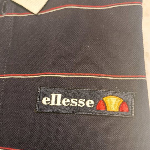 Vintage Ellesse polo shirt like new, 80s striped design