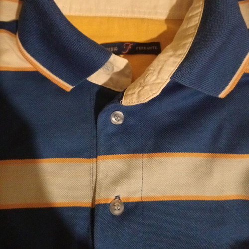 Claudio Ferrante striped men's polo shirt like new, size M