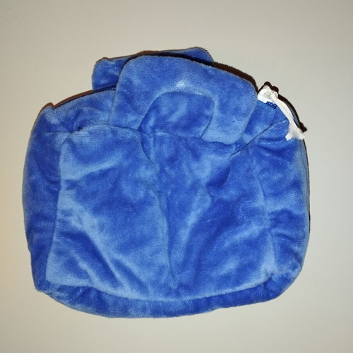 Plush bag like new, blue, small size