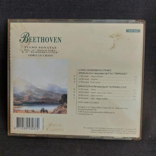 Beethoven Piano Sonatas Nos.14 & 29 CD used, classical