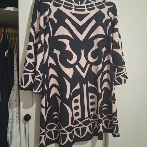 BSB Collection Mini Dress XS - S Black Beige Like New