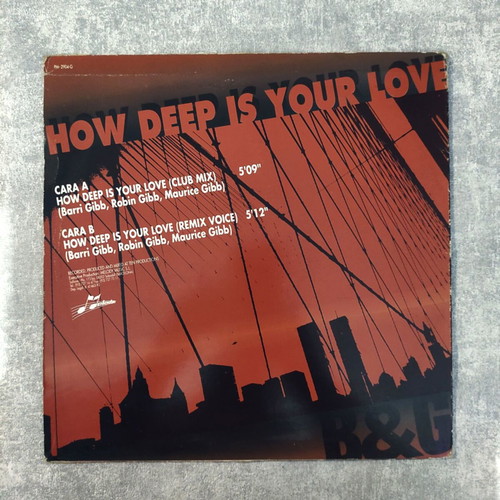 B&G How Deep Is Your Love 12'' Vinyl Single used, electronic