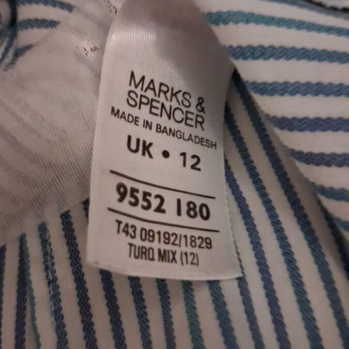 Women's striped Marks & Spencer shirt used, size L