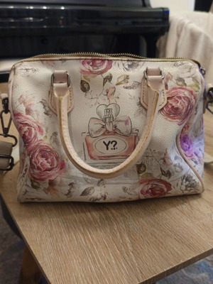 Y Not? Crossbody Handbag used, pink eco leather