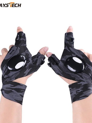 Mydays Tech LED Flashlight Gloves Camouflage σετ δεξί και αριστερό γάντι καινούργιο