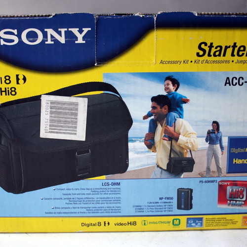 Sony Starter Accessory Kit Handycam ACC DHM2 Battery NP FM50 Hi8 HMP καινούργιο