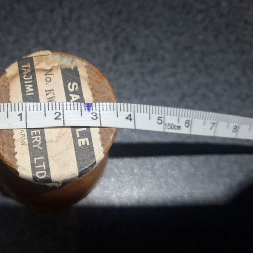 Vintage wooden egg cup Tajimi Pottery Ltd sample Japan