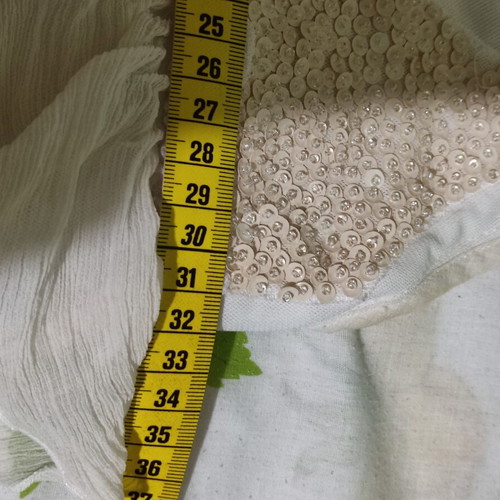 Women's top like new, white and beige, size S