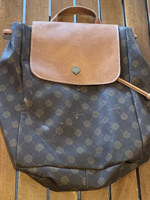 Women's backpack bag in good condition, black and brown