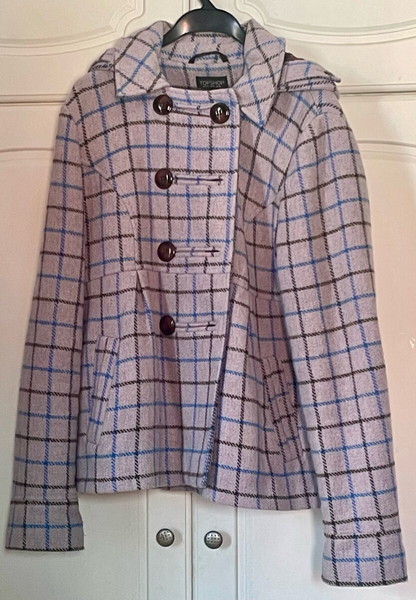 Topshop κοντό παλτό με κουκούλα size M/ L