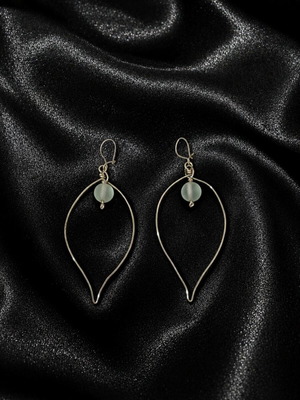 Handmade silver-plated earrings used, turquoise and silver