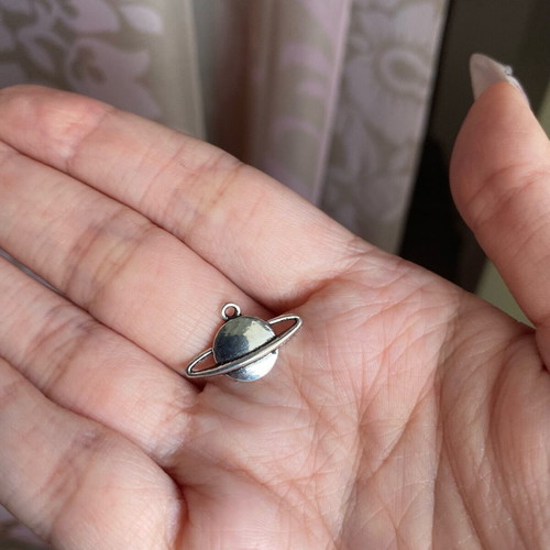Metal planets new, pack of 10, for jewelry making