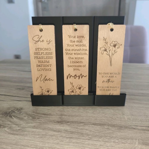 Wood Tales Wooden Bookmarks Set for Mom