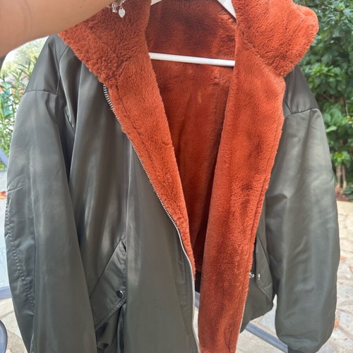 Zara Bomber jacket like new, green, size M