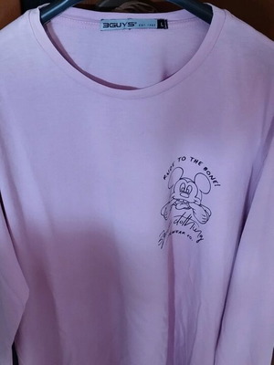 3GUYS pink long-sleeve shirt L like new