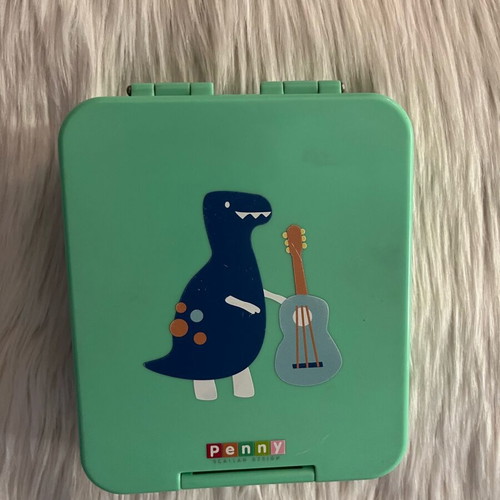 Penny Scallan Mini Bento Box “Dino Rock” children's food container used