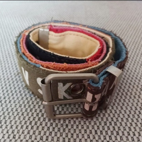 Raxevsky belt used, fabric, 90 cm length, multicolor