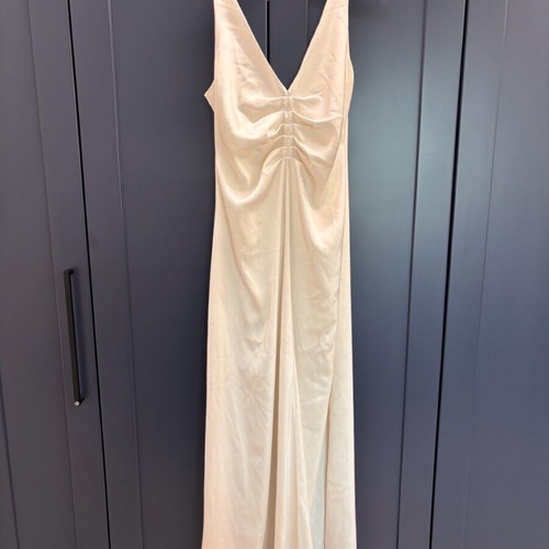 Maxi white dress Dolce Domenica like new, size L with black trim