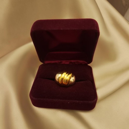 Statement ring croissant design silver 925 like new