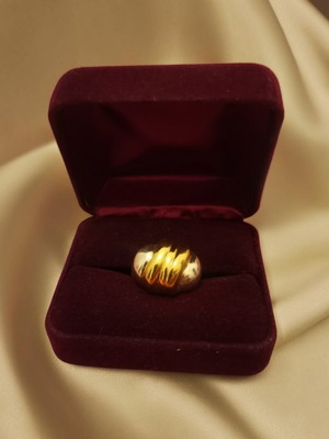Statement ring croissant design silver 925 like new