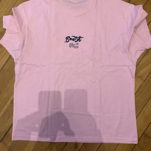 Bershka pink short-sleeve t-shirt new, size M