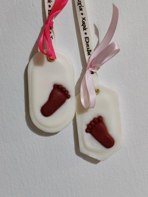 Handmade scented wax birth favors