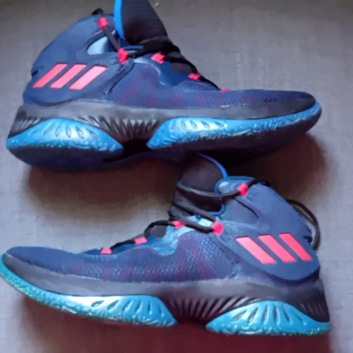 Adidas Performance Explosive Bounce Athletic Shoes size 44 used, blue and red