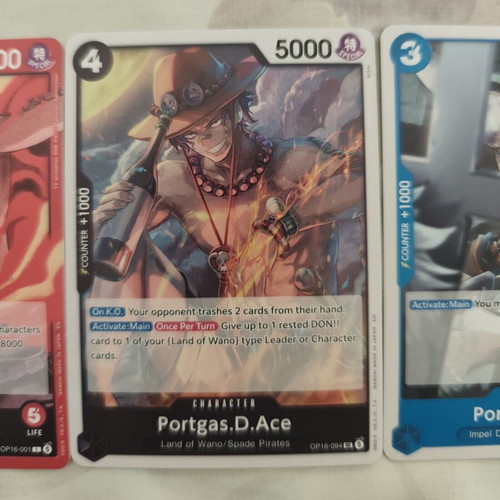 Portgas.D.Ace set OP16 The Time of Battle cards new, mint condition