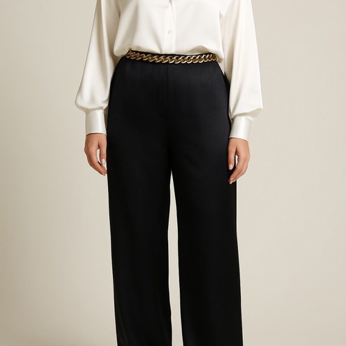 Etro black satin pants like new, vintage style
