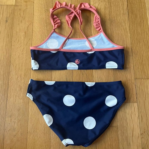 Petit Bateau Polka Dot Bikini Set New, Size 128 cm, Blue