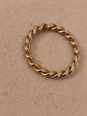 Two rings with beautiful design made of gold stainless steel, new
